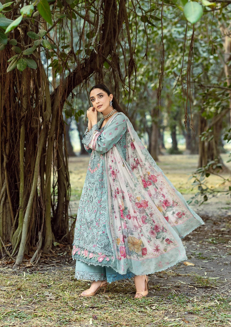 Elaf Premium Print Chikankari Lawn Unstitched 3Pc Suit ERC-2B BATIK