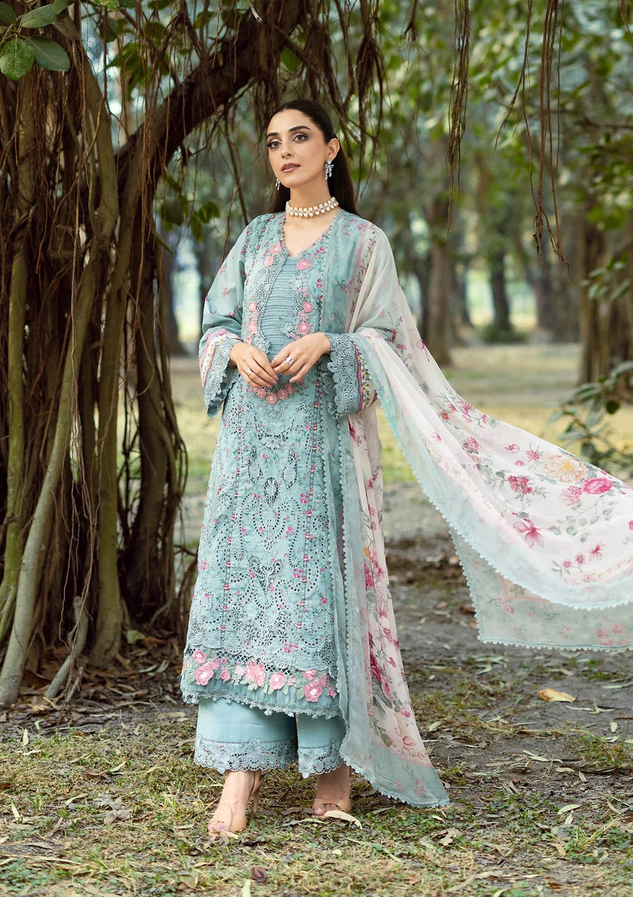 Elaf Premium Print Chikankari Lawn Unstitched 3Pc Suit ERC-2B BATIK