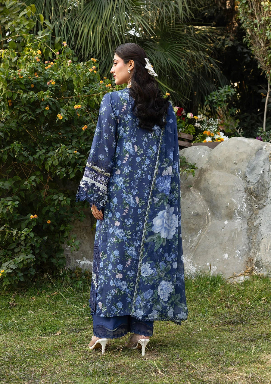 Elaf Premium Print Chikankari Lawn Unstitched 3Pc Suit ERC-3B NEEL