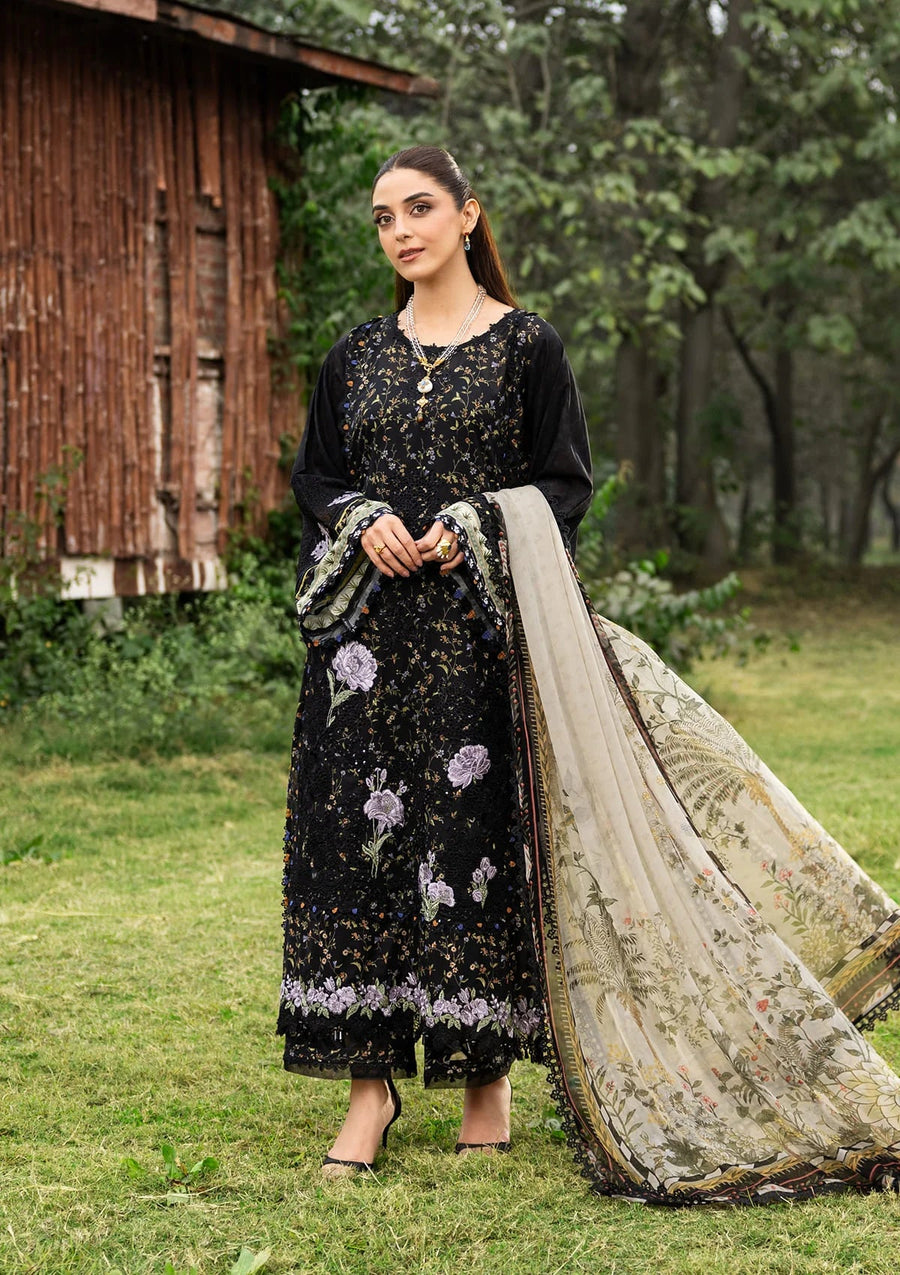 Elaf Premium Print Chikankari Lawn Unstitched 3Pc Suit ERC-4A KOYAL