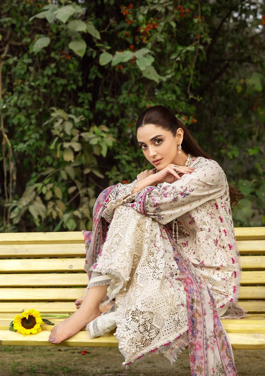 Elaf Premium Print Chikankari Lawn Unstitched 3Pc Suit ERC-5A MEHR
