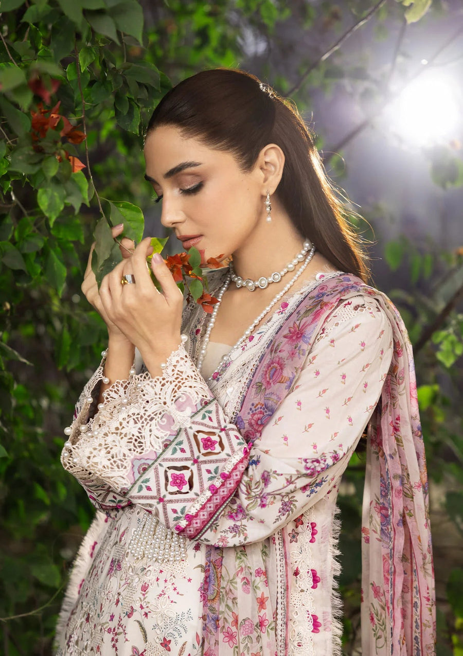 Elaf Premium Print Chikankari Lawn Unstitched 3Pc Suit ERC-5A MEHR