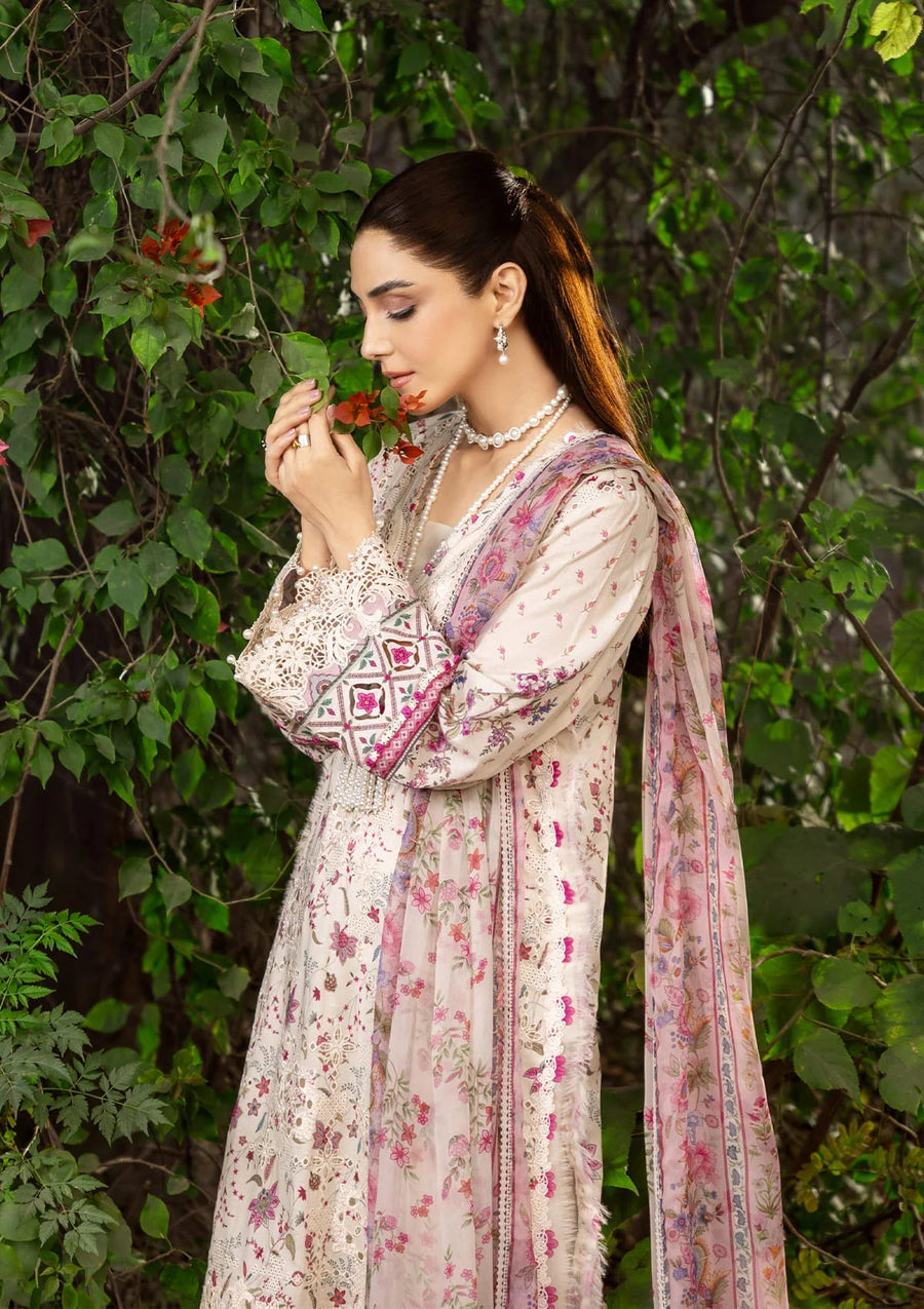 Elaf Premium Print Chikankari Lawn Unstitched 3Pc Suit ERC-5A MEHR