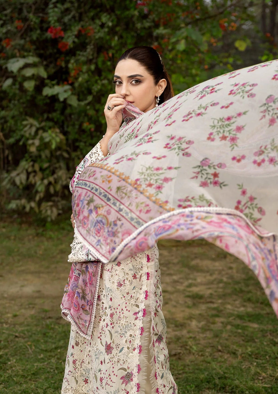 Elaf Premium Print Chikankari Lawn Unstitched 3Pc Suit ERC-5A MEHR
