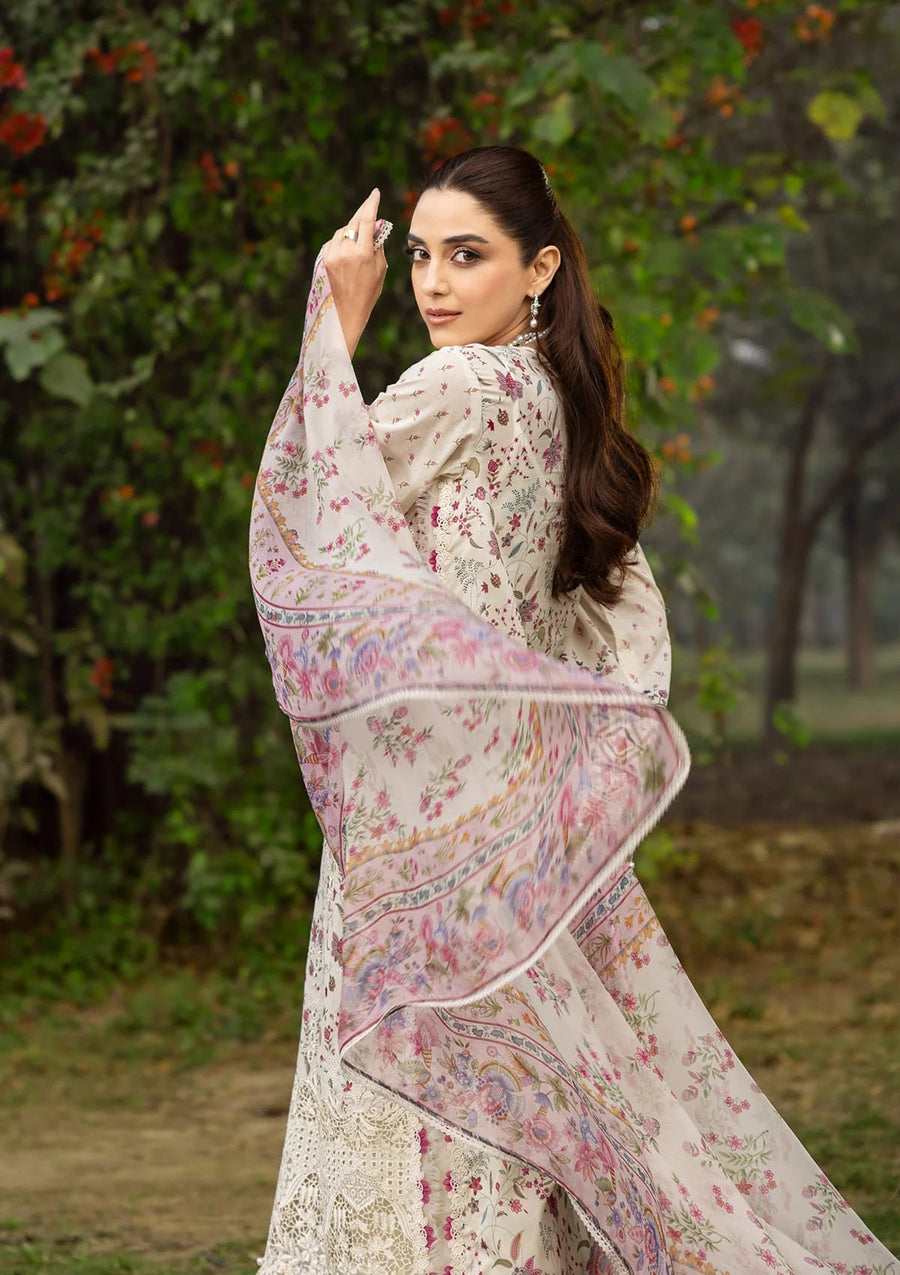 Elaf Premium Print Chikankari Lawn Unstitched 3Pc Suit ERC-5A MEHR
