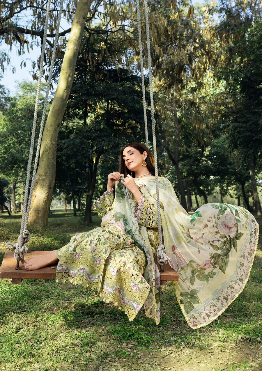 Elaf Premium Print Chikankari Lawn Unstitched 3Pc Suit ERC-6A EYRA