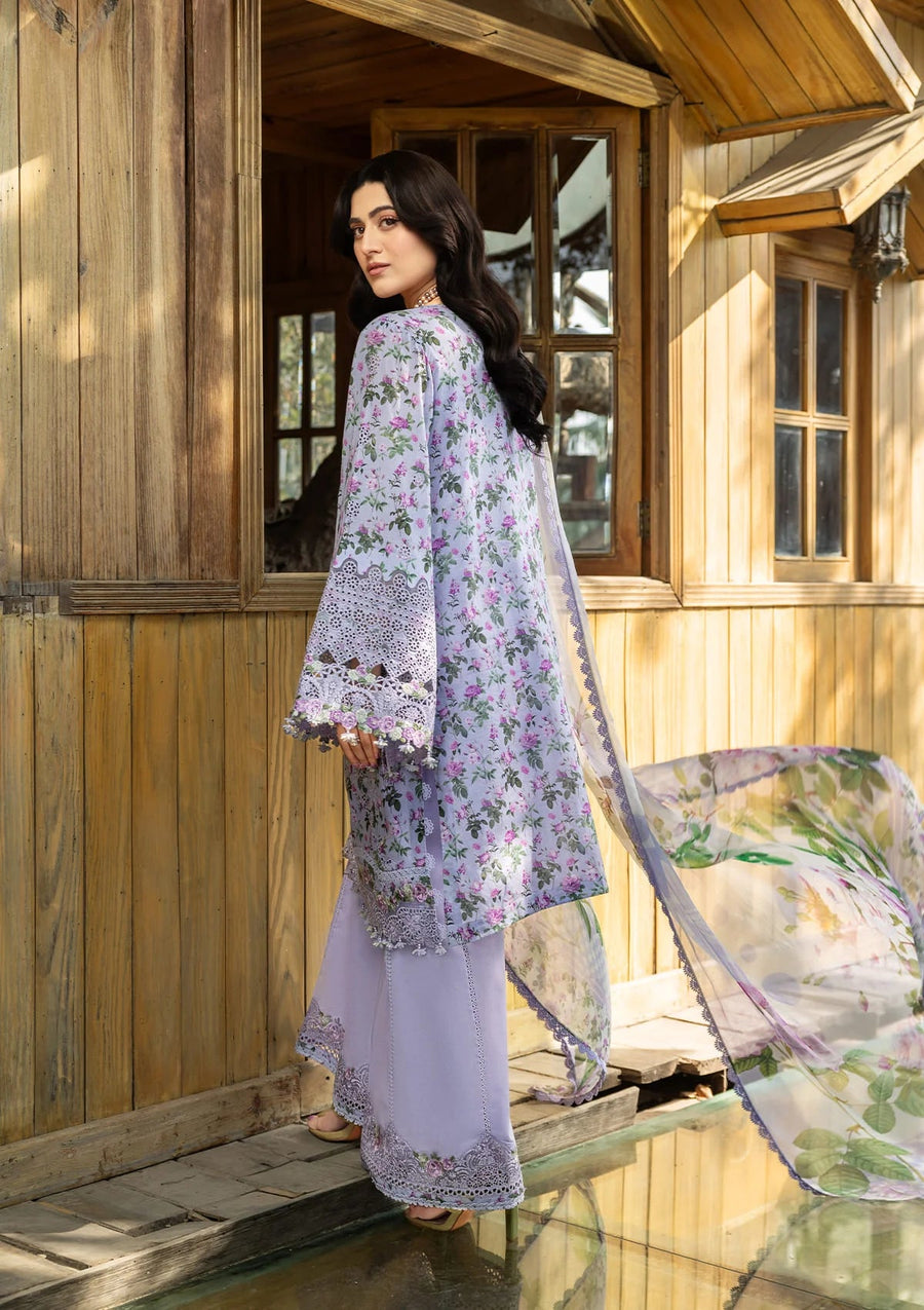 Elaf Premium Print Chikankari Lawn Unstitched 3Pc Suit ERC-6B IRIS