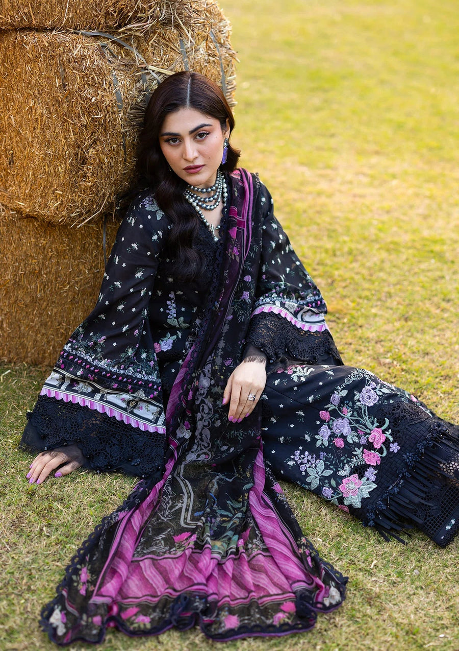 Elaf Premium Print Chikankari Lawn Unstitched 3Pc Suit ERC-7A ARZO