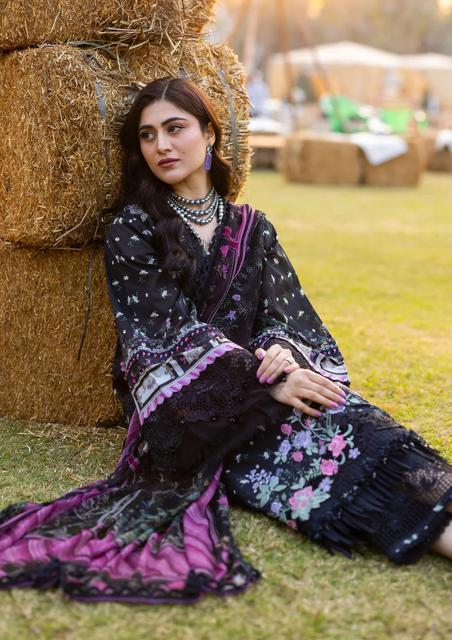 Elaf Premium Print Chikankari Lawn Unstitched 3Pc Suit ERC-7A ARZO