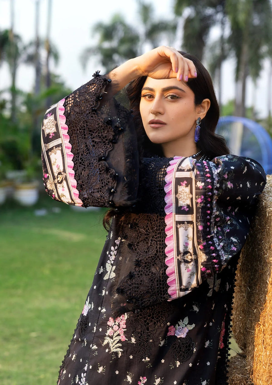 Elaf Premium Print Chikankari Lawn Unstitched 3Pc Suit ERC-7A ARZO