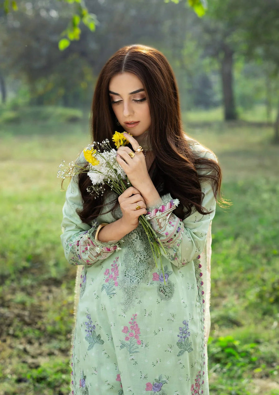 Elaf Premium Print Chikankari Lawn Unstitched 3Pc Suit ERC-7B NAHL