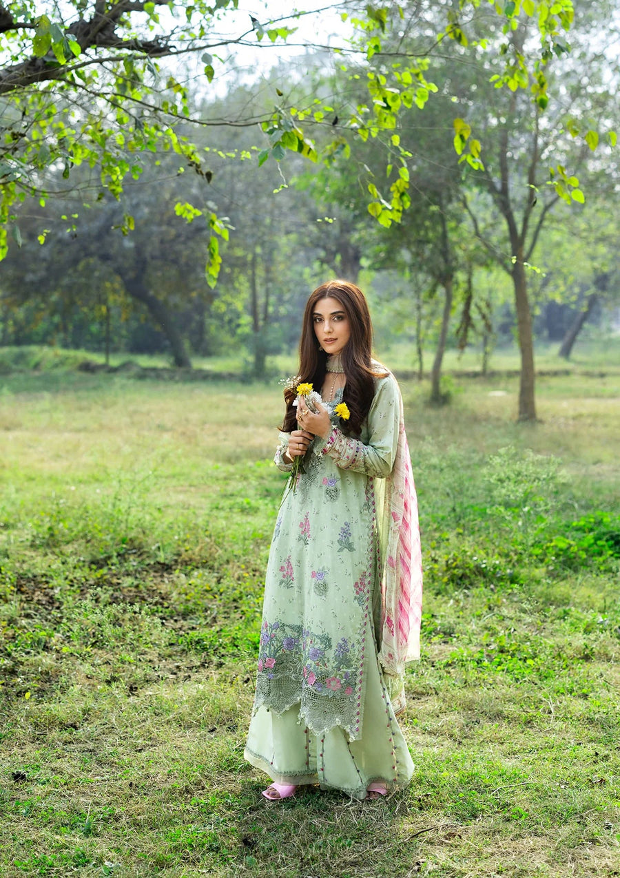 Elaf Premium Print Chikankari Lawn Unstitched 3Pc Suit ERC-7B NAHL
