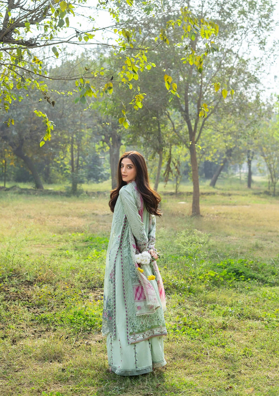 Elaf Premium Print Chikankari Lawn Unstitched 3Pc Suit ERC-7B NAHL