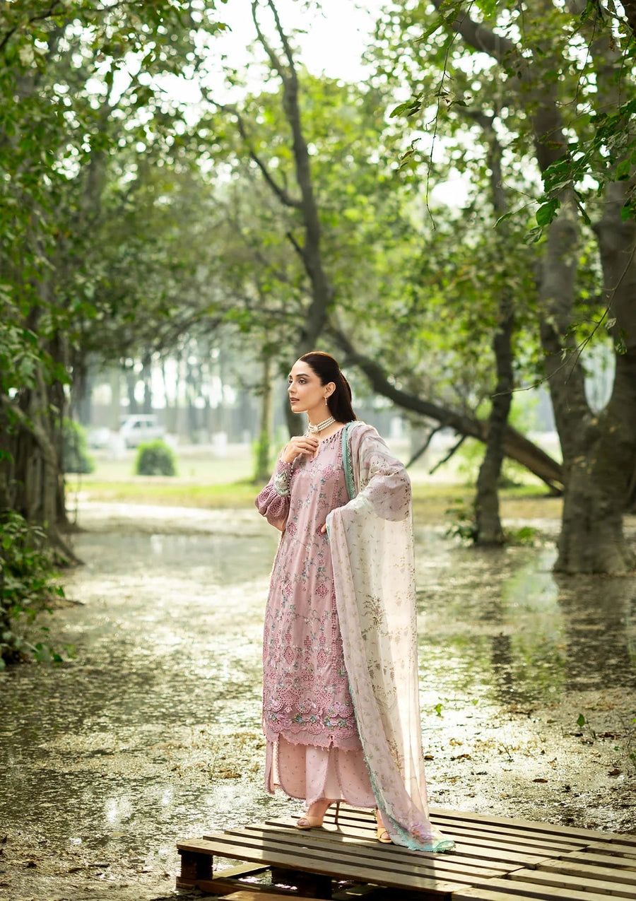 Elaf Premium Print Chikankari Lawn Unstitched 3Pc Suit ERC-8A SAHAA