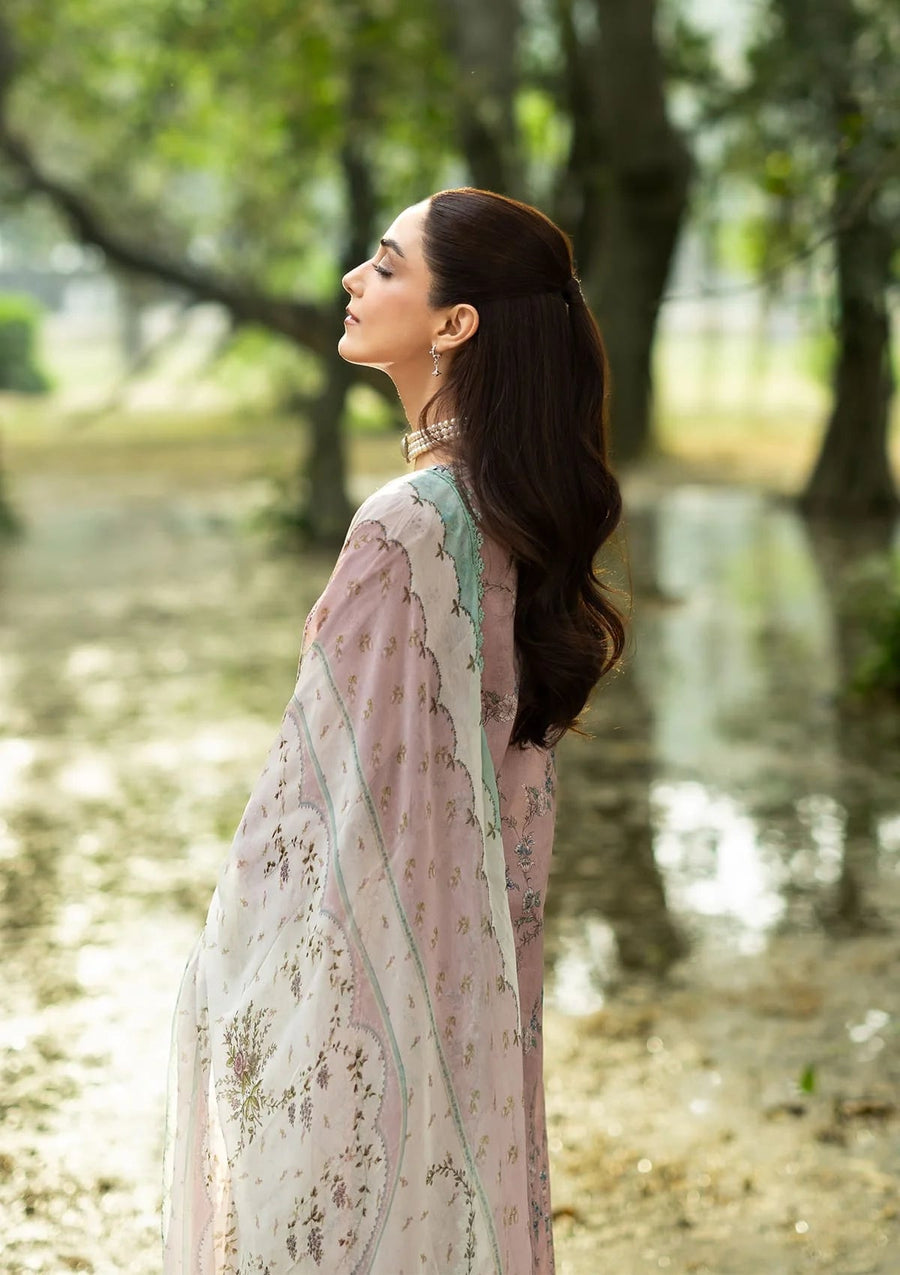 Elaf Premium Print Chikankari Lawn Unstitched 3Pc Suit ERC-8A SAHAA
