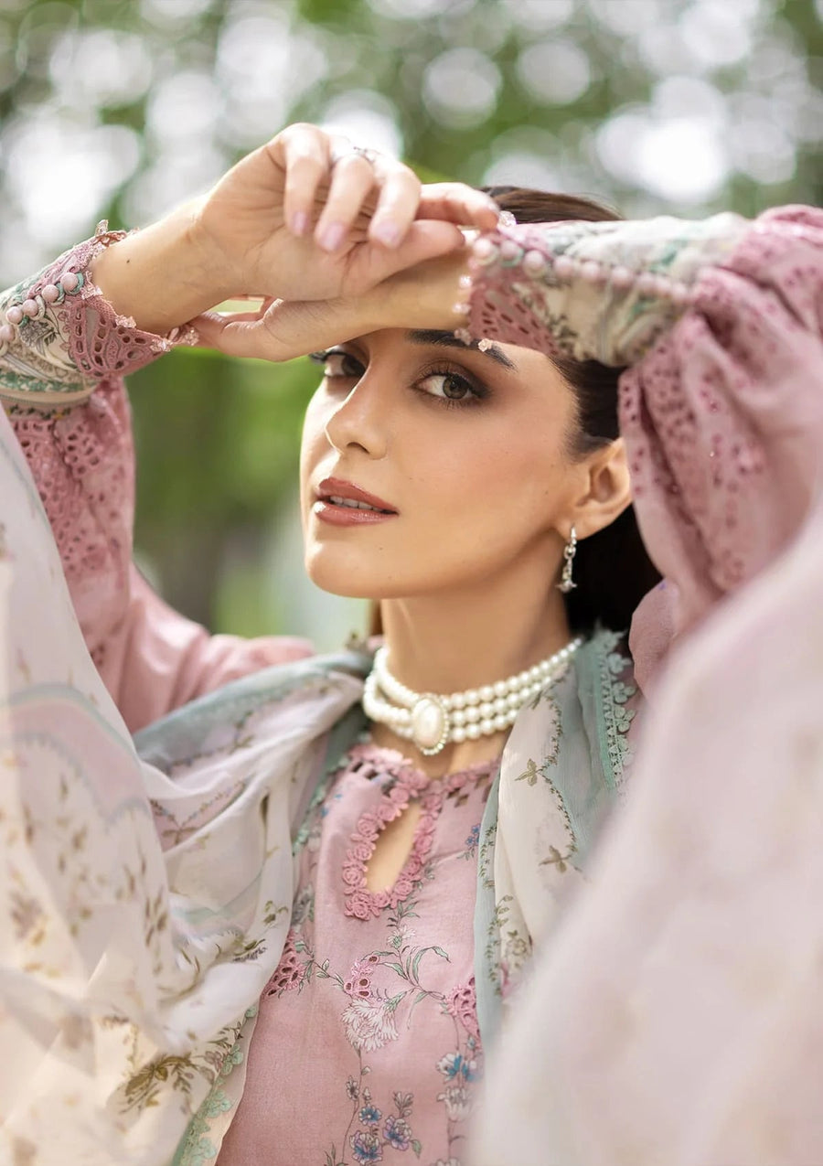 Elaf Premium Print Chikankari Lawn Unstitched 3Pc Suit ERC-8A SAHAA