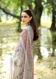 Elaf Premium Print Chikankari Lawn Unstitched 3Pc Suit ERC-8A SAHAA