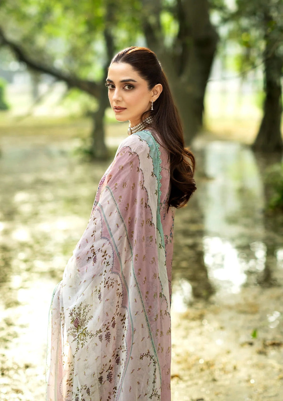 Elaf Premium Print Chikankari Lawn Unstitched 3Pc Suit ERC-8A SAHAA