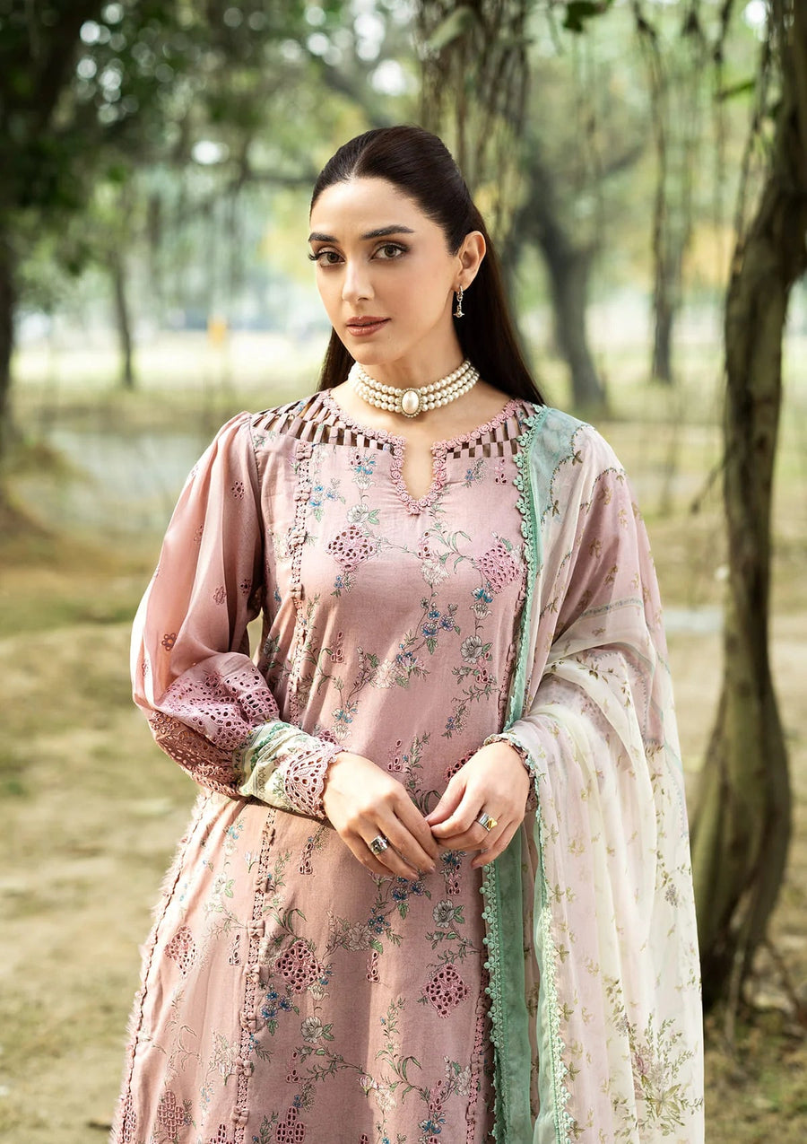 Elaf Premium Print Chikankari Lawn Unstitched 3Pc Suit ERC-8A SAHAA