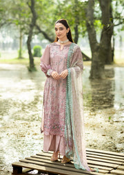 Elaf Premium Print Chikankari Lawn Unstitched 3Pc Suit ERC-8A SAHAA