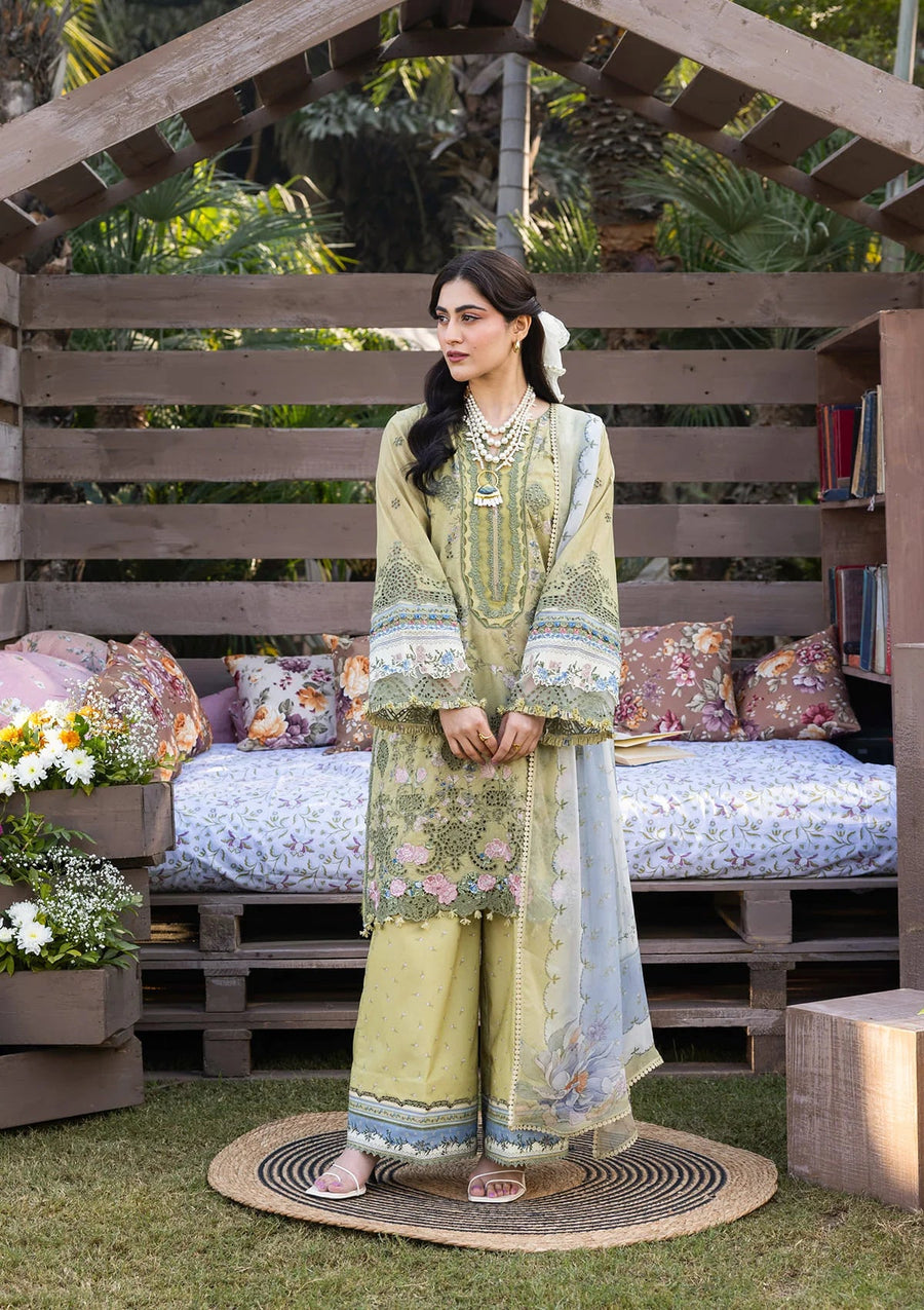 Elaf Premium Print Chikankari Lawn Unstitched 3Pc Suit ERC-8B MENAH