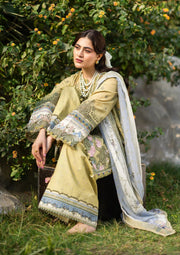 Elaf Premium Print Chikankari Lawn Unstitched 3Pc Suit ERC-8B MENAH