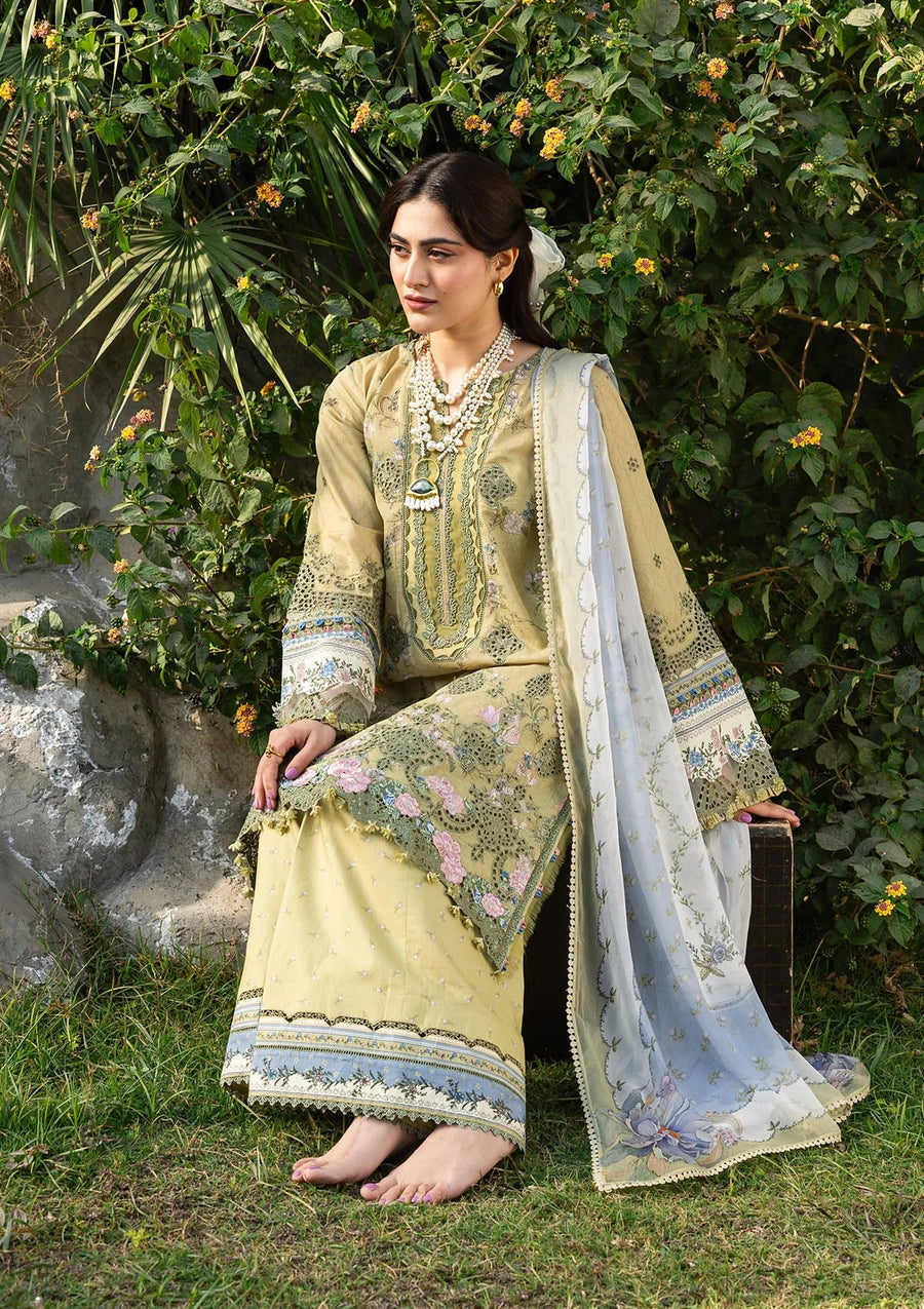 Elaf Premium Print Chikankari Lawn Unstitched 3Pc Suit ERC-8B MENAH