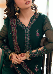 Azure Eid Ensembles Embroidered Chiffon Unstitched 3Pc Suit ES-131