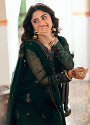 Azure Eid Ensembles Embroidered Chiffon Unstitched 3Pc Suit ES-131