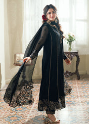Azure Eid Ensembles Embroidered Chiffon Unstitched 3Pc Suit ES-133