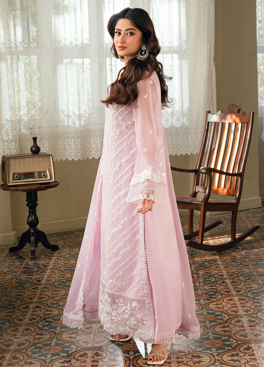 Azure Eid Ensembles Embroidered Chiffon Unstitched 3Pc Suit ES-134