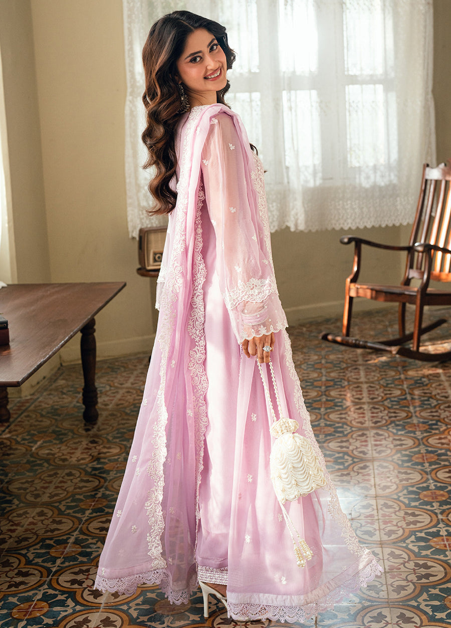 Azure Eid Ensembles Embroidered Chiffon Unstitched 3Pc Suit ES-134