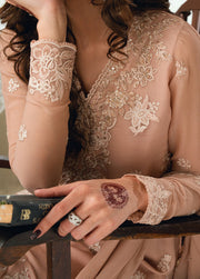 Azure Eid Ensembles Embroidered Chiffon Unstitched 3Pc Suit ES-135