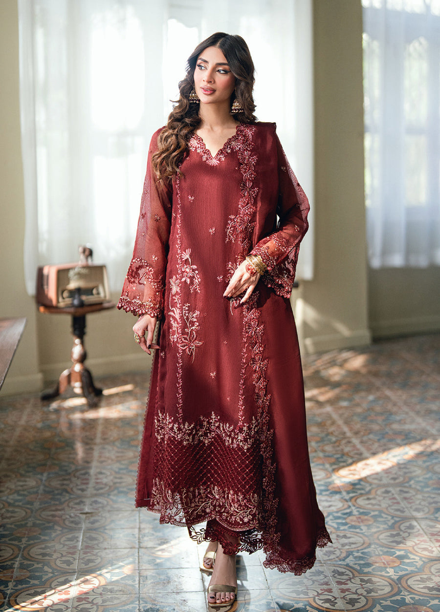 Azure Eid Ensembles Embroidered Khaddi Net Unstitched 3Pc Suit ES-137