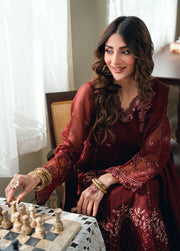 Azure Eid Ensembles Embroidered Khaddi Net Unstitched 3Pc Suit ES-137