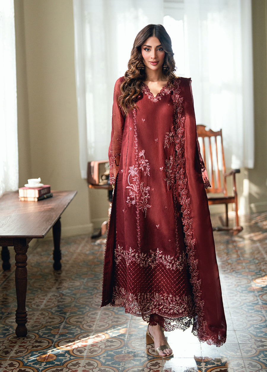 Azure Eid Ensembles Embroidered Khaddi Net Unstitched 3Pc Suit ES-137