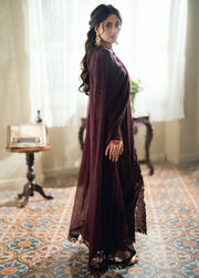 Azure Eid Ensembles Embroidered Chiffon Unstitched 3Pc Suit ES-138