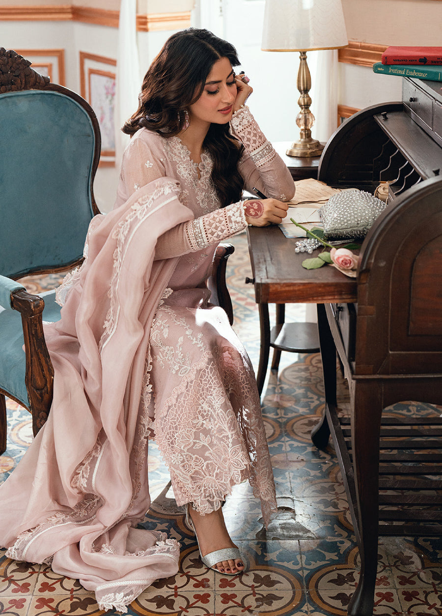 Azure Eid Ensembles Embroidered Khaddi Net Unstitched 3Pc Suit ES-139