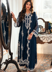 Azure Eid Ensembles Embroidered Khaddi Net Unstitched 3Pc Suit ES-140