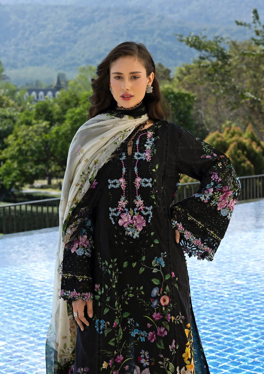 Elaf Premium Signature Embroidered Lawn Unstitched 3Pc Suit ESA-1B