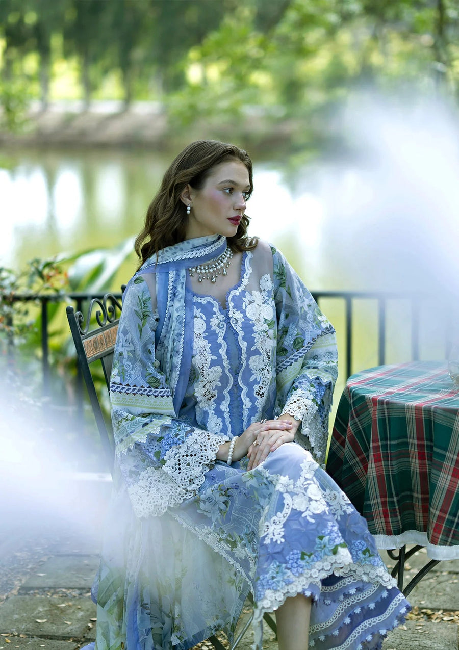 Elaf Premium Signature Embroidered Lawn Unstitched 3Pc Suit ESA-8B Anastassia