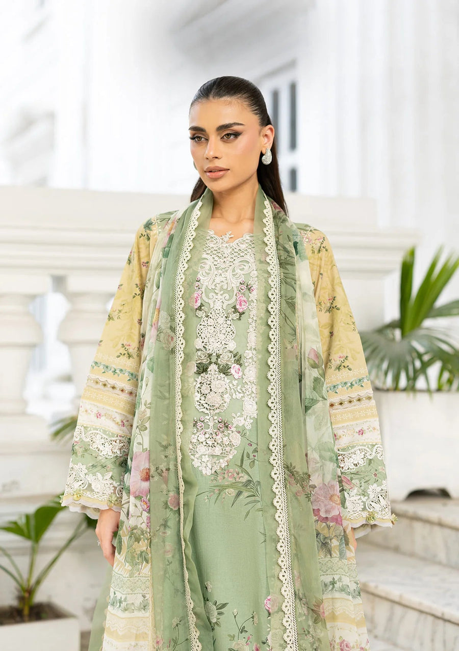 Elaf Premium Signature Embroidered Lawn Unstitched 3Pc Suit ESG-1A ELARA