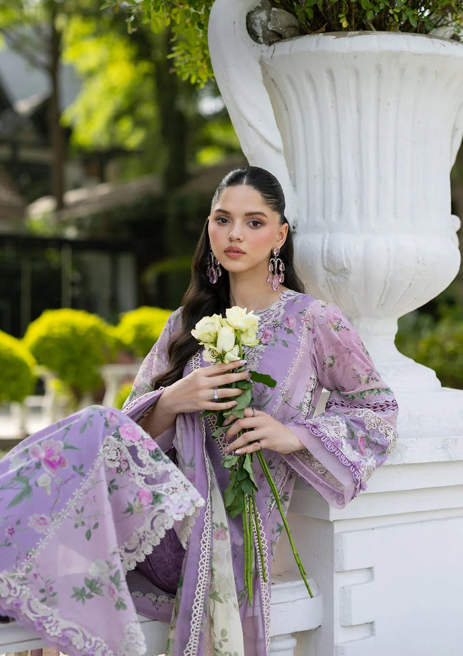 Elaf Premium Signature Embroidered Lawn Unstitched 3Pc Suit ESG-1B BIANCA