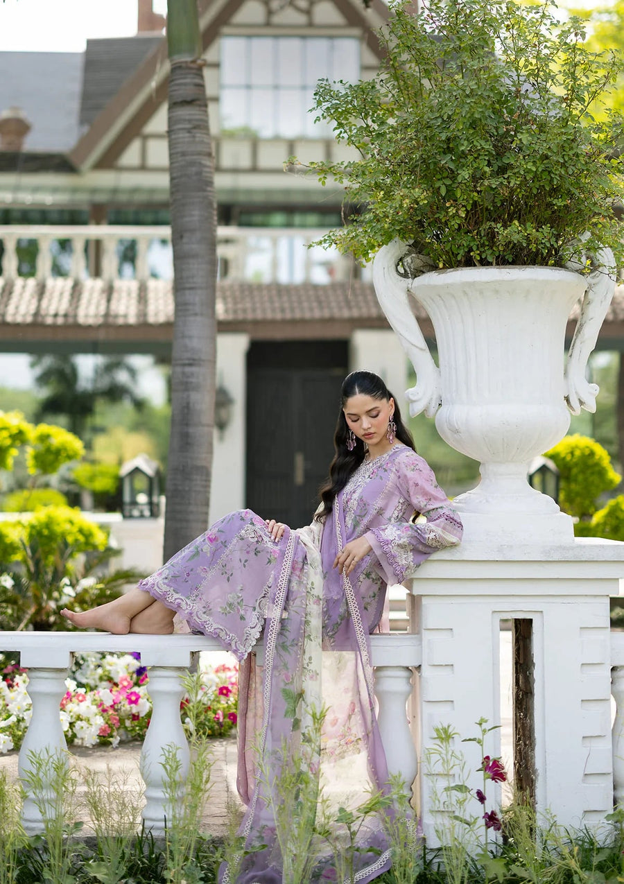 Elaf Premium Signature Embroidered Lawn Unstitched 3Pc Suit ESG-1B BIANCA