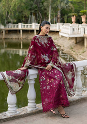 Elaf Premium Signature Embroidered Lawn Unstitched 3Pc Suit ESG-2A NORA