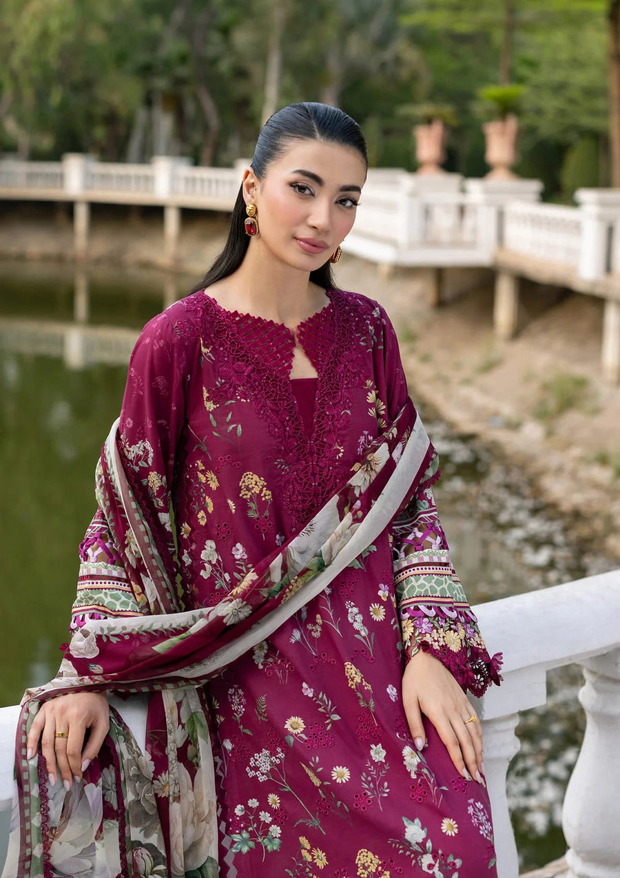 Elaf Premium Signature Embroidered Lawn Unstitched 3Pc Suit ESG-2A NORA