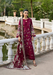 Elaf Premium Signature Embroidered Lawn Unstitched 3Pc Suit ESG-2A NORA
