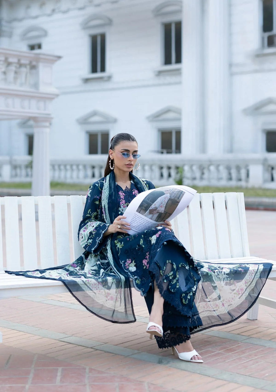 Elaf Premium Signature Embroidered Lawn Unstitched 3Pc Suit ESG-3A MARIEL