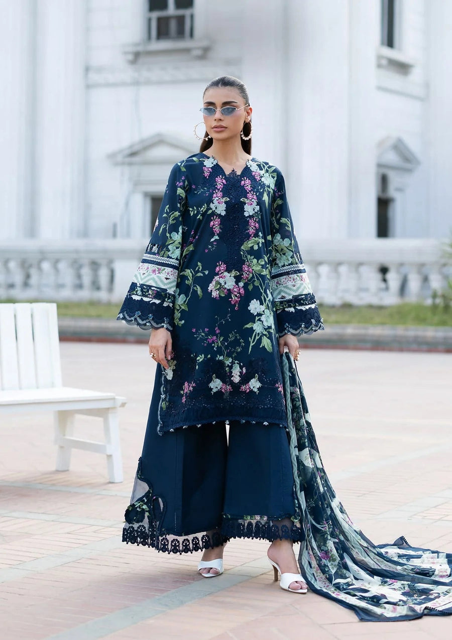 Elaf Premium Signature Embroidered Lawn Unstitched 3Pc Suit ESG-3A MARIEL