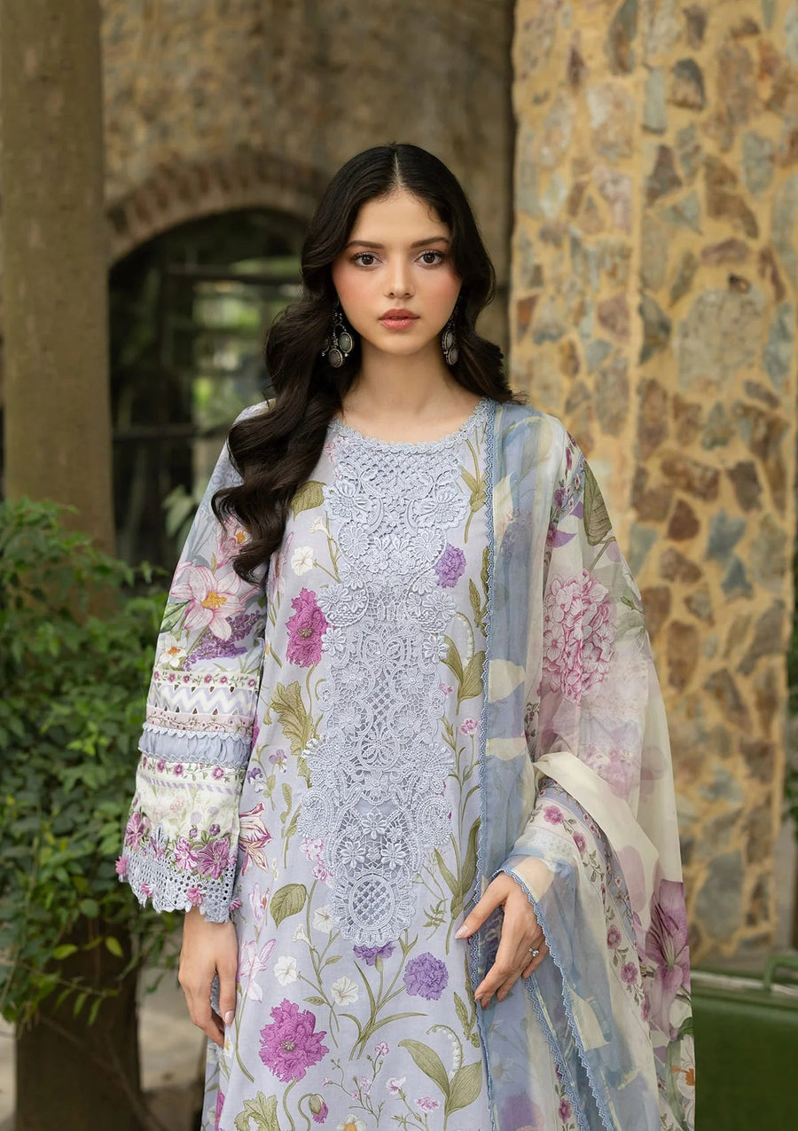 Elaf Premium Signature Embroidered Lawn Unstitched 3Pc Suit ESG-5A ARIANA